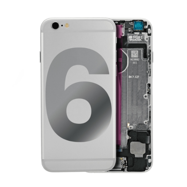 Back Housing W/ Small Components Pre-Installed Compatible For iPhone 6